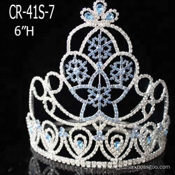 Blue Crystal Snowflower Christmas Crown